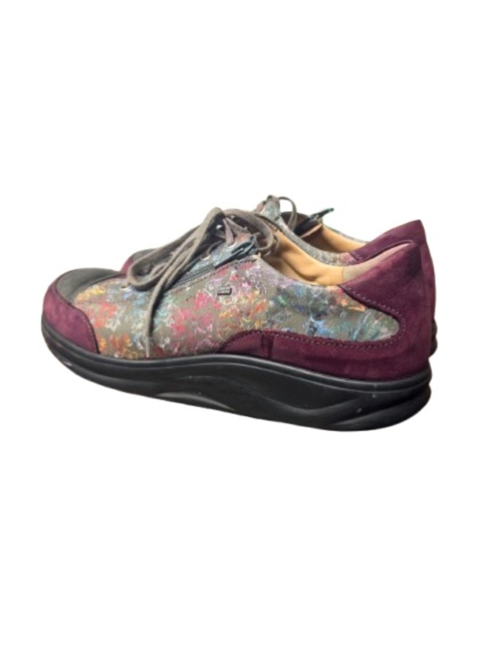 Finn Comfort Germany Floral Leather Comfort Shoes Side Zip Lace Wide US 8 EU 39 - Picture 6 of 8